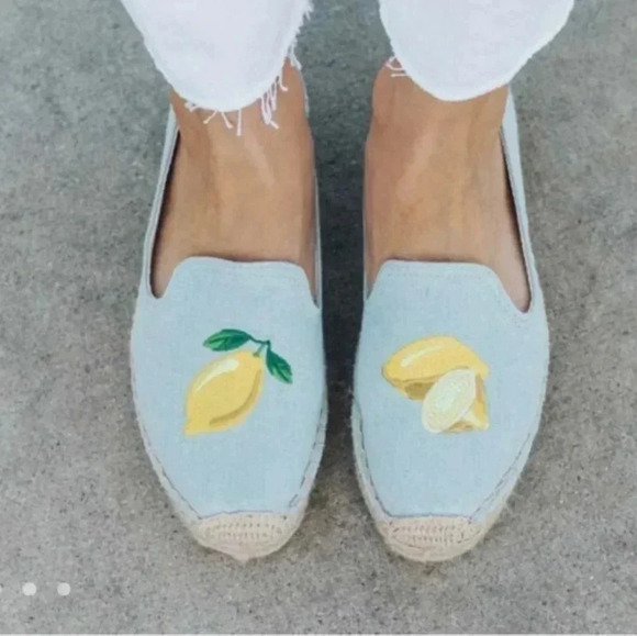 Soludos Lemon Platform Smoking Slipper Espadrilles(9.5) - Picture 6 of 10